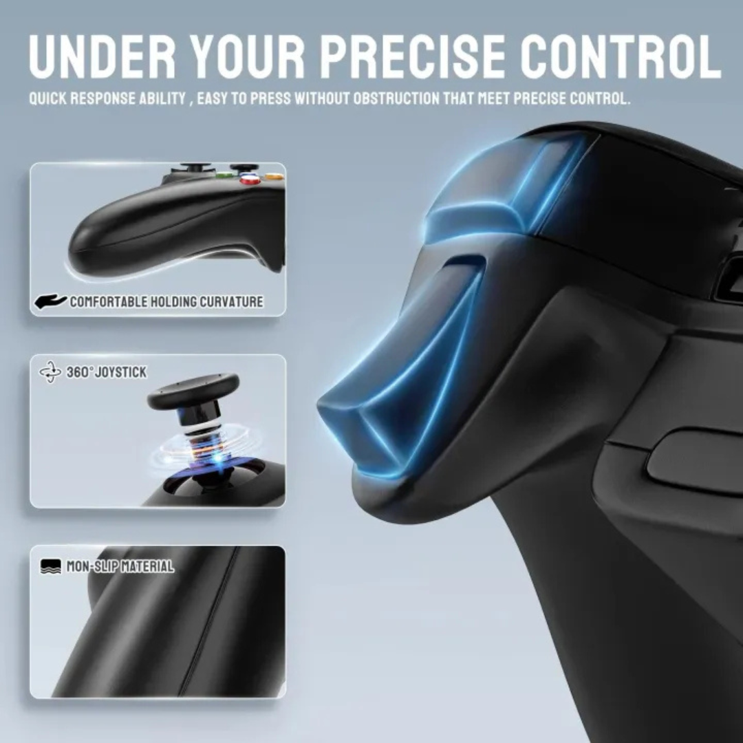 Wired Gaming Controller for PC & Laptop – Play Tekken 8 with Dual Vibration | Xbox 360 Compatible